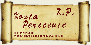 Kosta Peričević vizit kartica